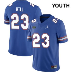 Youth Florida Gators #23 Jaydon Hill NCAA Jordan Brand Royal NIL 2022 Authentic Stitched College Football Jersey KCK5862TL